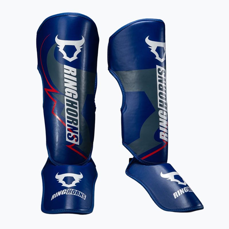 Schienbein- und Fußschützer Venum Ringhorns Charger Shin navy blue/red 2
