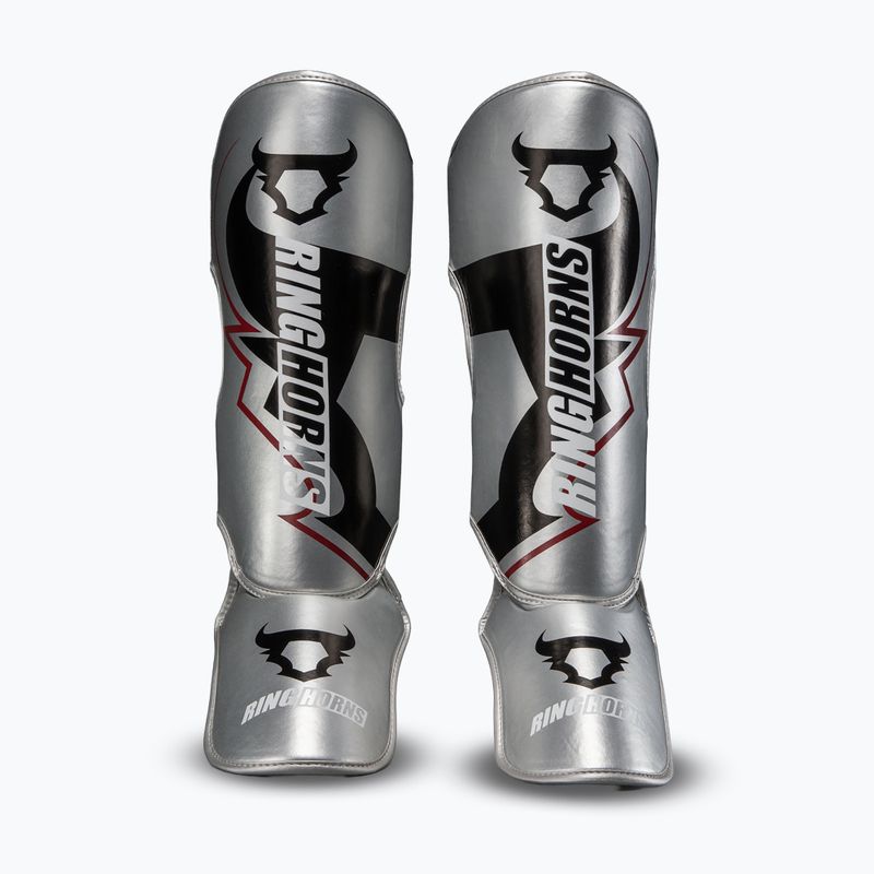 Schienbein- und Fußschützer Venum Ringhorns Charger Shin silver/black 2