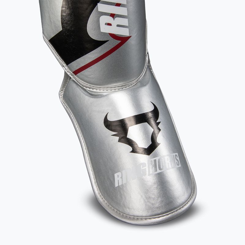 Schienbein- und Fußschützer Venum Ringhorns Charger Shin silver/black 5