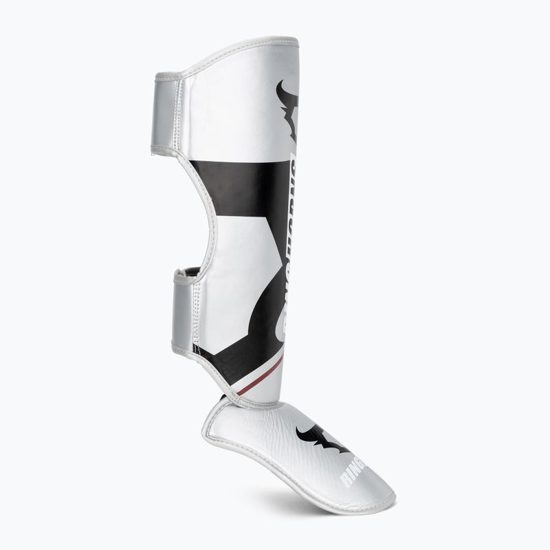 Schienbein- und Fußschützer Venum Ringhorns Charger Shin silver/black 2