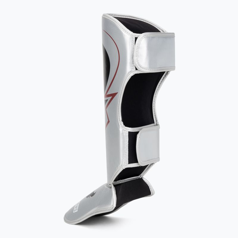 Schienbein- und Fußschützer Venum Ringhorns Charger Shin silver/black 3