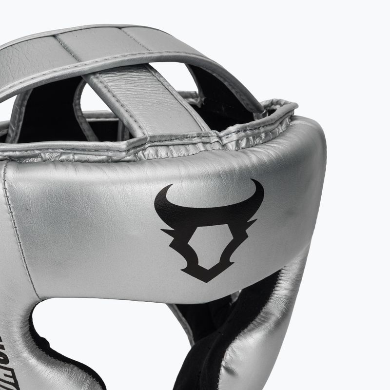 Boxhelm Venum Ringhorns Charger Headgear silver/black 4