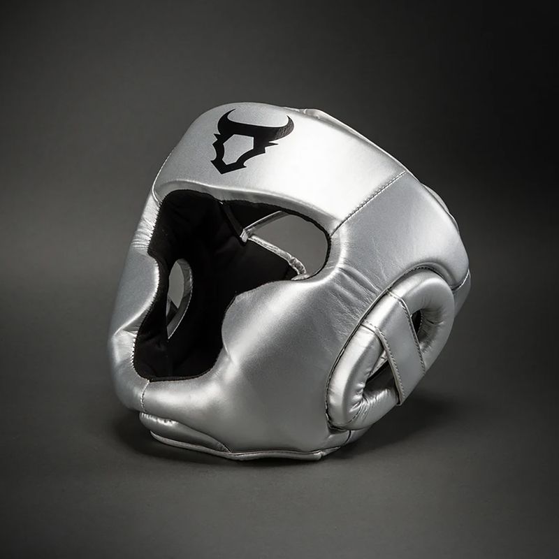 Boxhelm Venum Ringhorns Charger Headgear silver/black 2