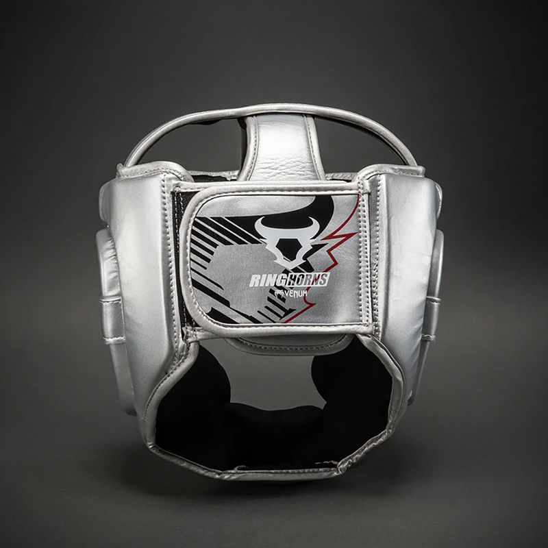Boxhelm Venum Ringhorns Charger Headgear silver/black 3