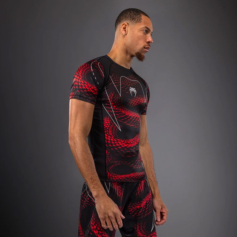 Herren-Rashguard Venum Matupa Short Sleeve black/red/silver 3