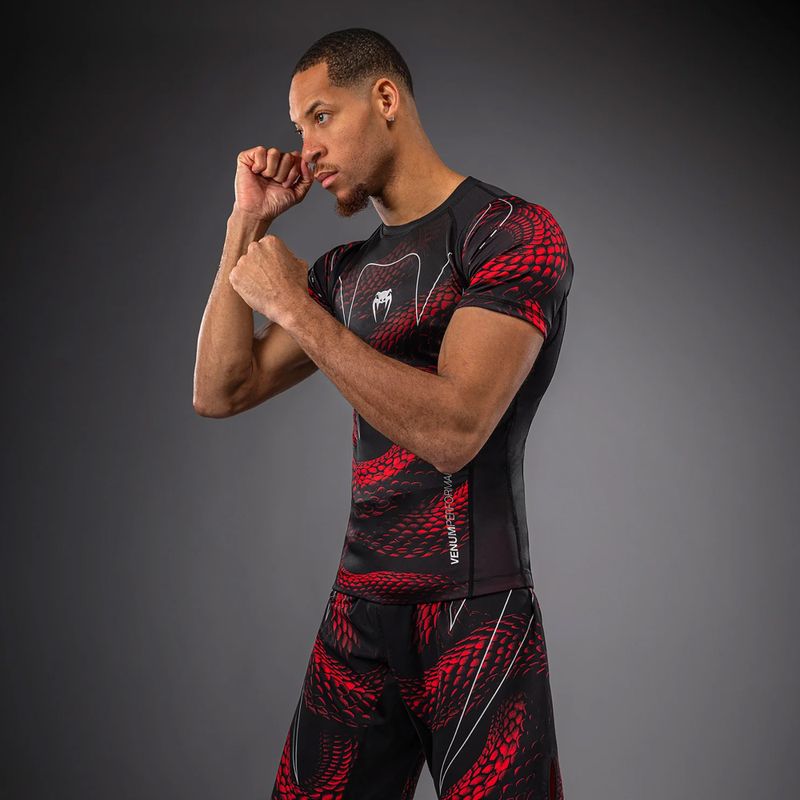 Herren-Rashguard Venum Matupa Short Sleeve black/red/silver 4