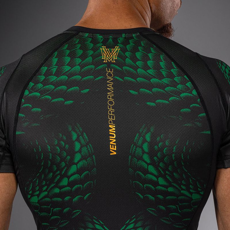 Herren-Rashguard Venum Matupa Short Sleeve black/green/gold 5