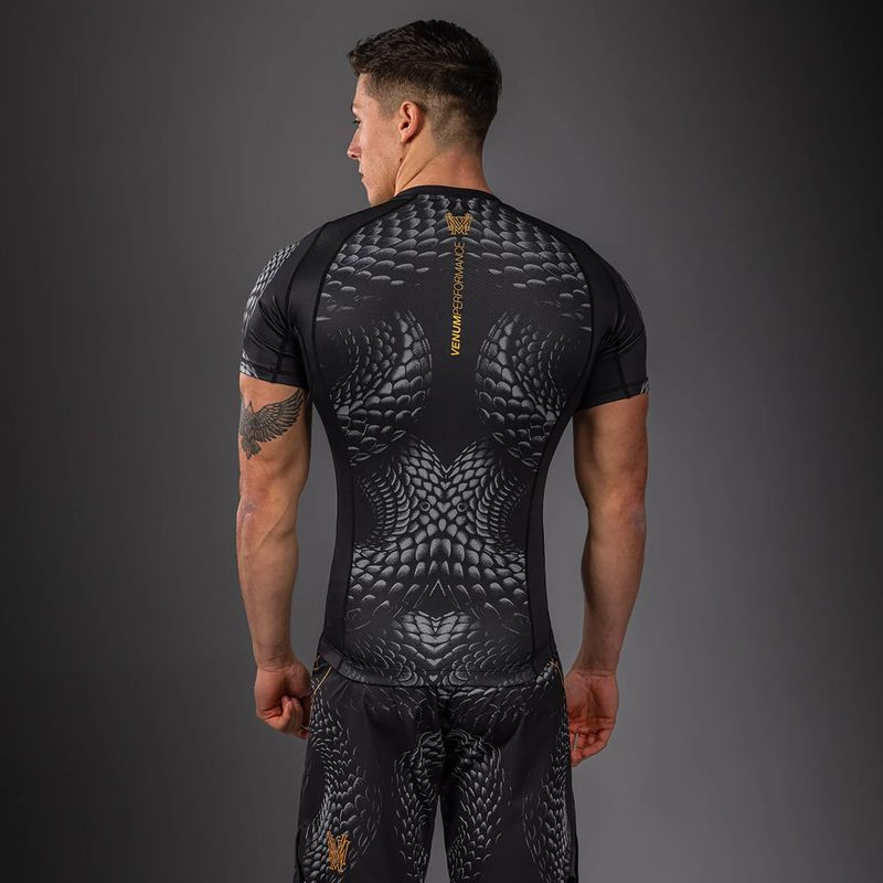 Herren-Rashguard Venum Matupa Short Sleeve black/grey/gold 2