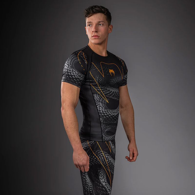 Herren-Rashguard Venum Matupa Short Sleeve black/grey/gold 3