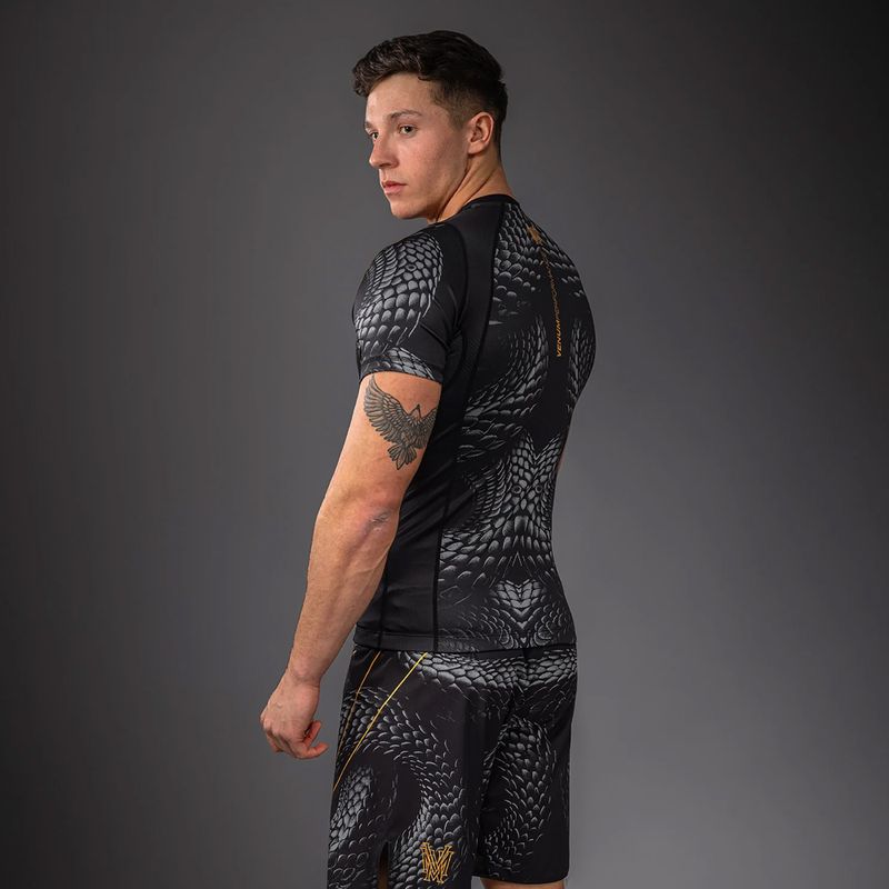 Herren-Rashguard Venum Matupa Short Sleeve black/grey/gold 4
