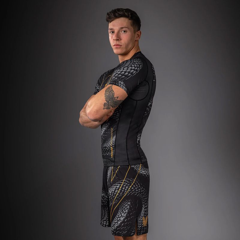 Herren-Rashguard Venum Matupa Short Sleeve black/grey/gold 5