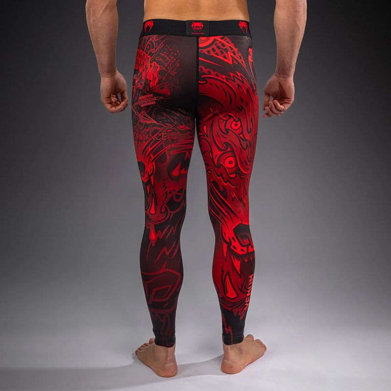Herren Trainingsleggings Venum Wolf Attack Spats black/red 3