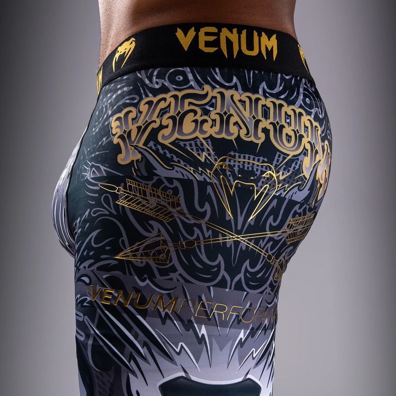 Herren Trainingsleggings Venum Wolf Attack Spats black/grey 8