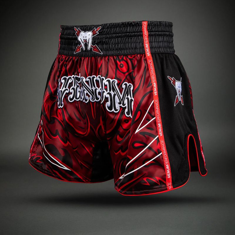 Trainingsshorts Herren Venum Wolf Atak Muay Thai Shorts black/red 4