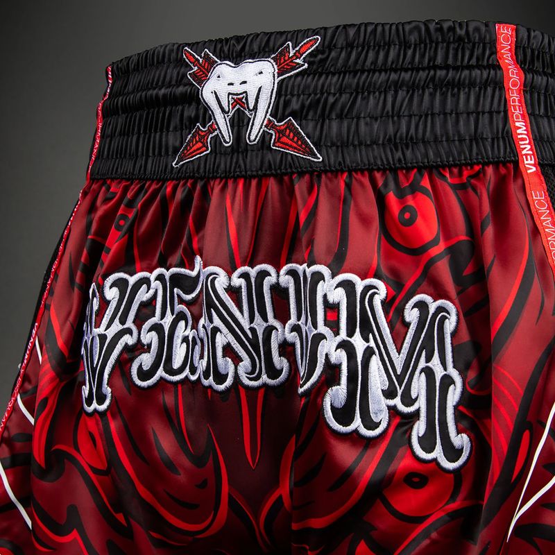 Trainingsshorts Herren Venum Wolf Atak Muay Thai Shorts black/red 6