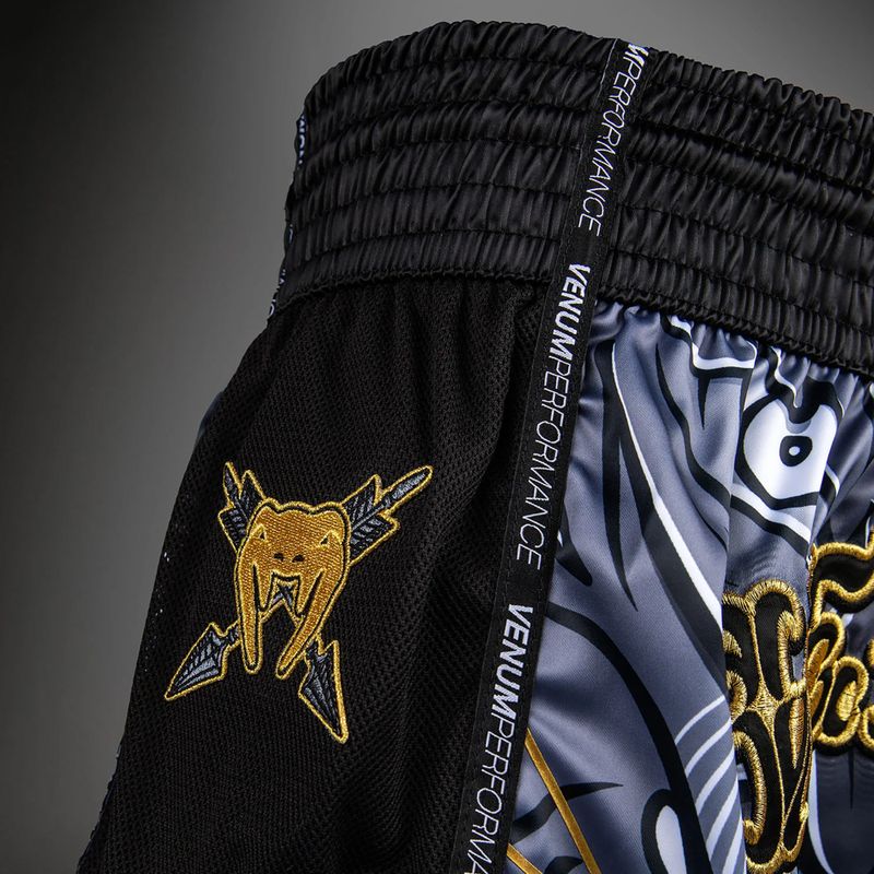 Trainingsshorts Herren Venum Wolf Atak Muay Thai Shorts black/grey 5