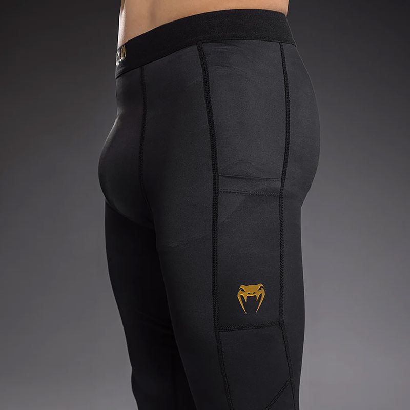 Herren-Trainingsleggings Venum Streamline Spats black/gold 5