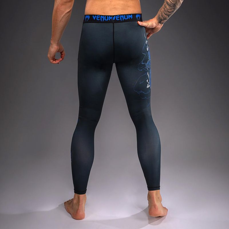 Herren-Trainingsleggings Venum Thunder Dragon Spats Black/Royal Blue 3