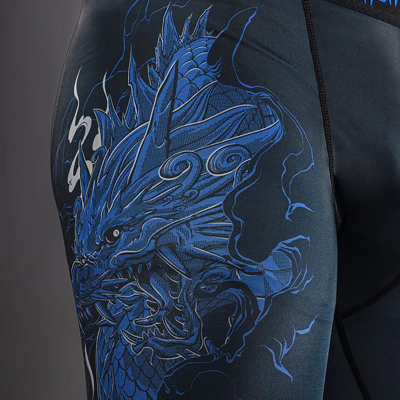 Herren-Trainingsleggings Venum Thunder Dragon Spats Black/Royal Blue 7