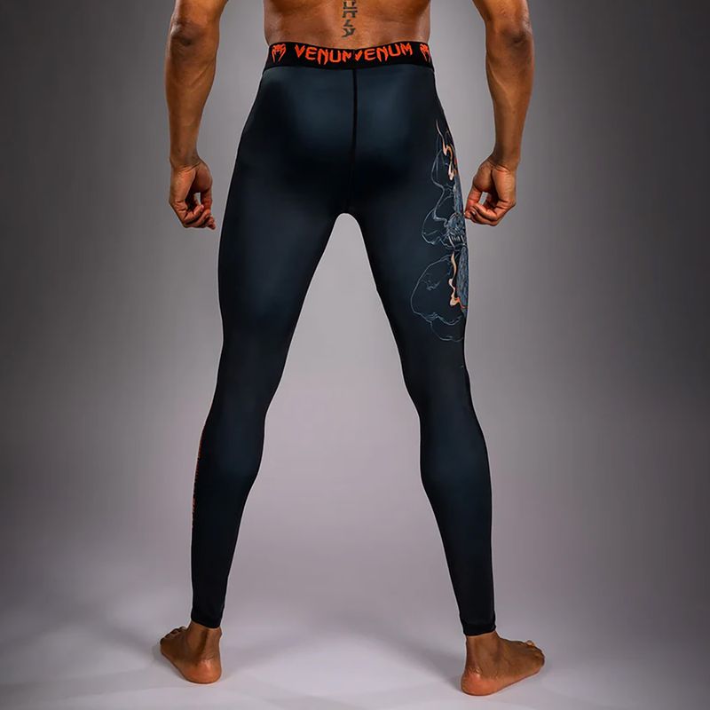 Herren-Trainingsleggings Venum Thunder Dragon Spats Black/Grey/Copper 2