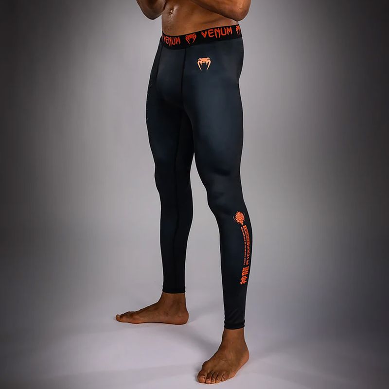 Herren-Trainingsleggings Venum Thunder Dragon Spats Black/Grey/Copper 4