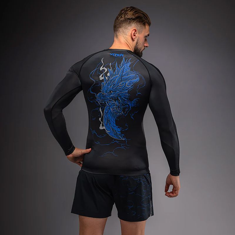 Rashguard Langarmshirt Herren Venum Thunder Dragon black/royal blue 2