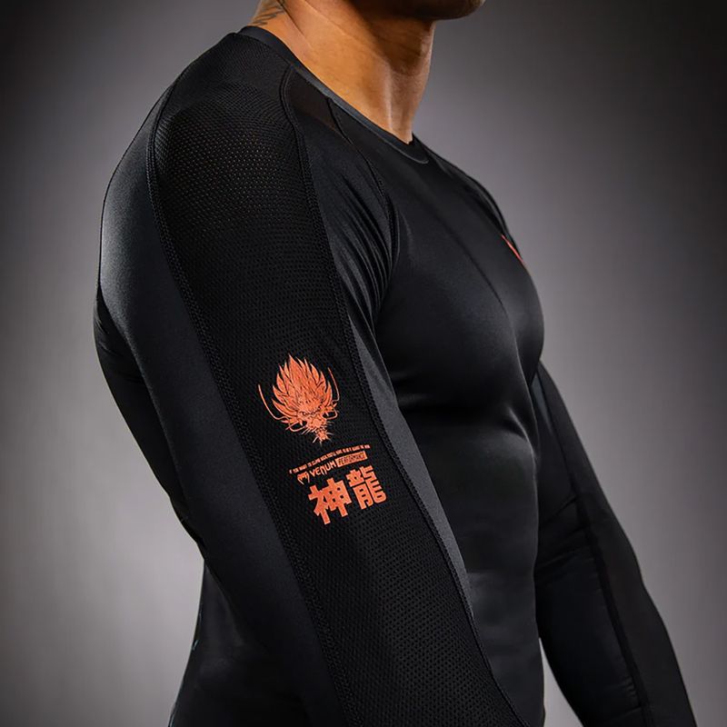 Rashguard Langarmshirt Herren Venum Thunder Dragon black/grey/copper 7