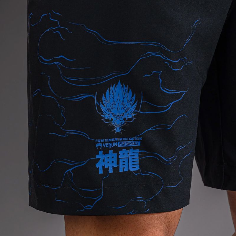 Herren-Trainingsshorts Venum Thunder Dragon Training Black/Royal Blue 7
