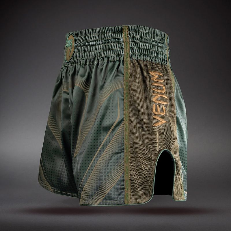 Trainingsshorts Venum Stealth Muay Thai Khaki/Dark Green 3