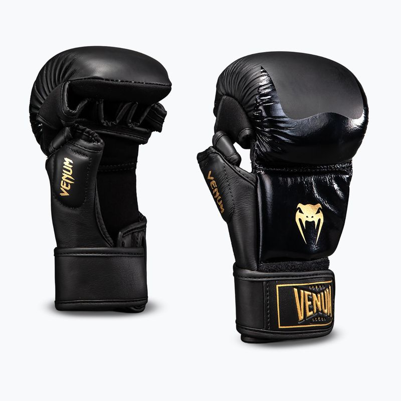 MMA-Handschuhe Venum Attack 2.0 Sparring Leather black/gold 2