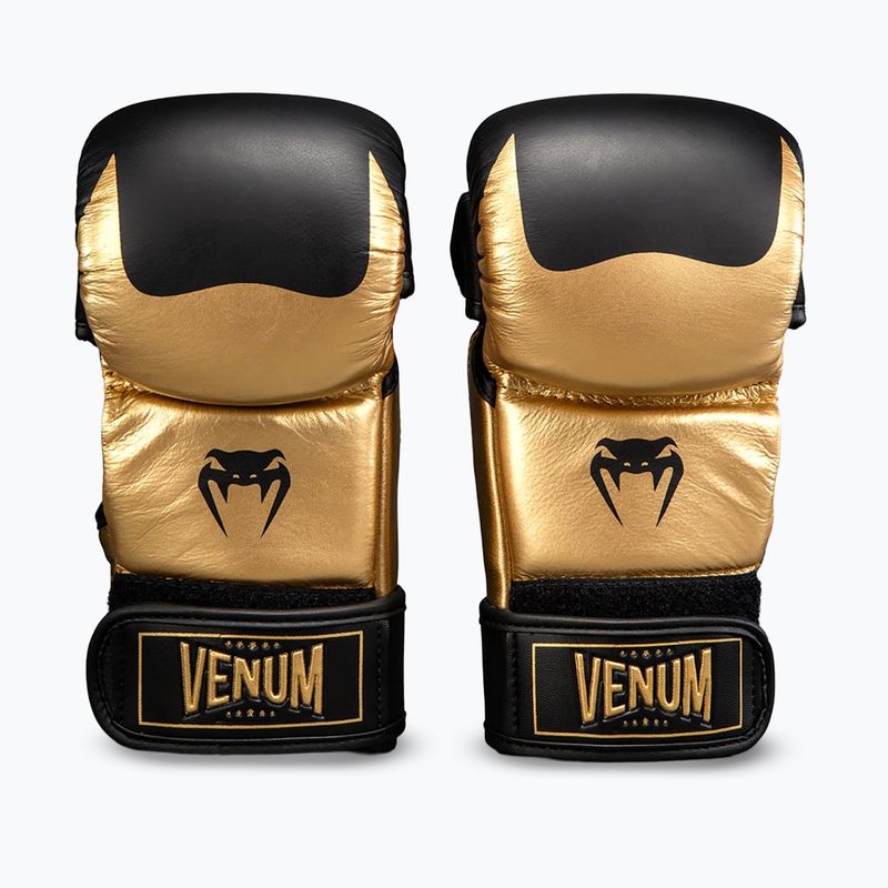 MMA-Handschuhe Venum Attack 2.0 Sparring Leather gold/black 2