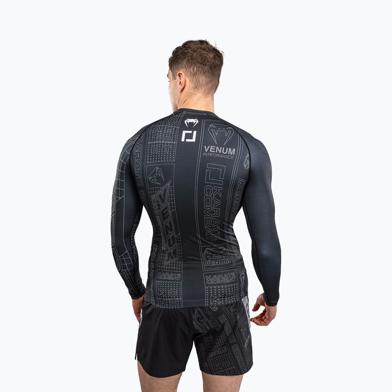 Rashguard Langarmshirt Herren Venum Karate Combat black/grey 2