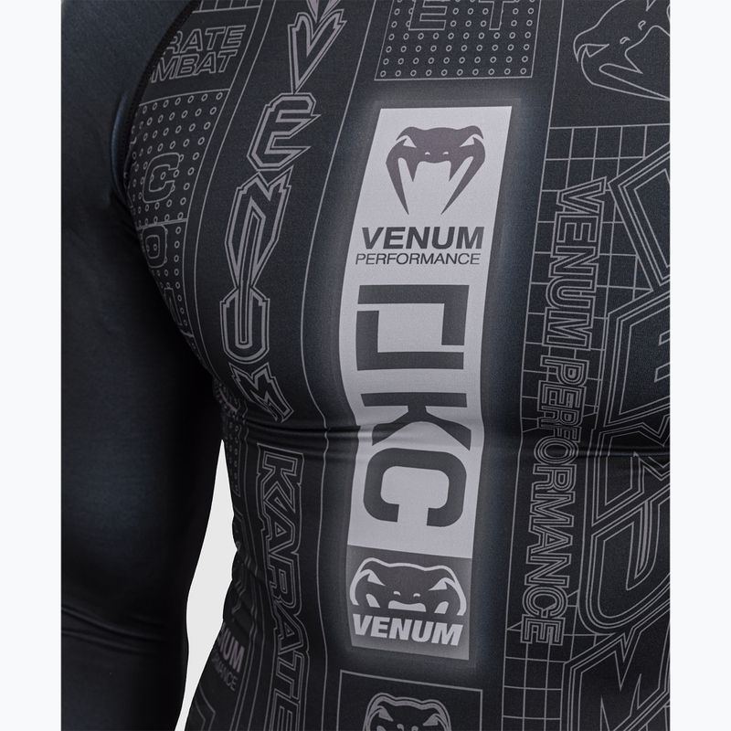 Rashguard Langarmshirt Herren Venum Karate Combat black/grey 5