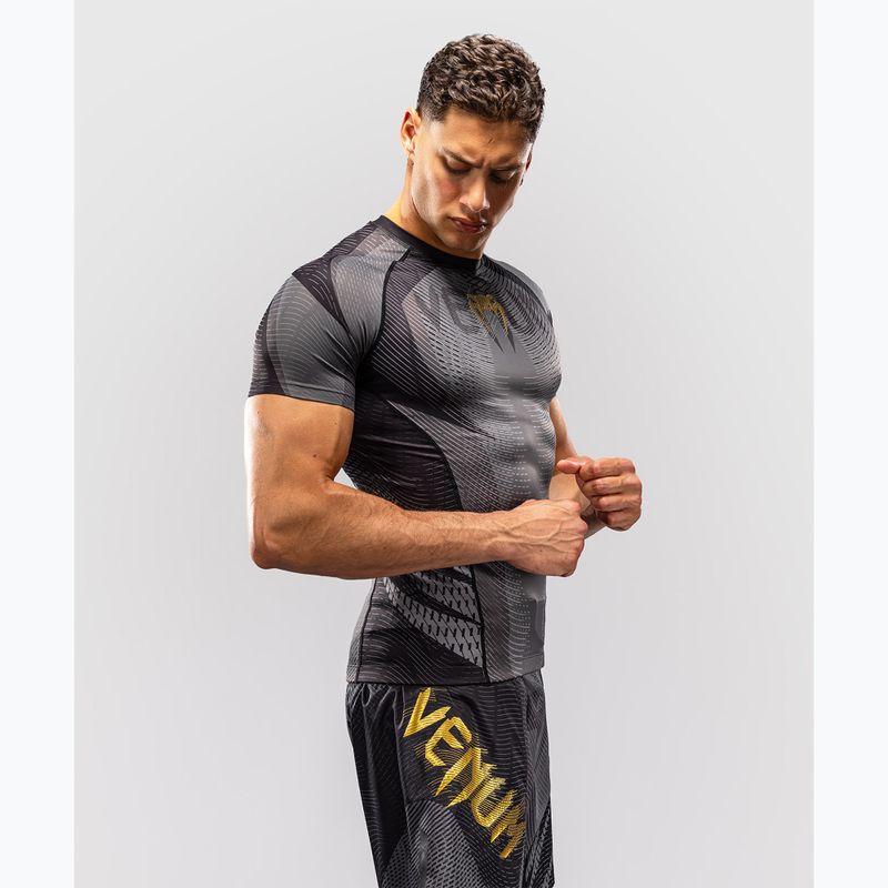 Herren-Rashguard Venum Galactic 3.0 Rashguard SS black/gold 4