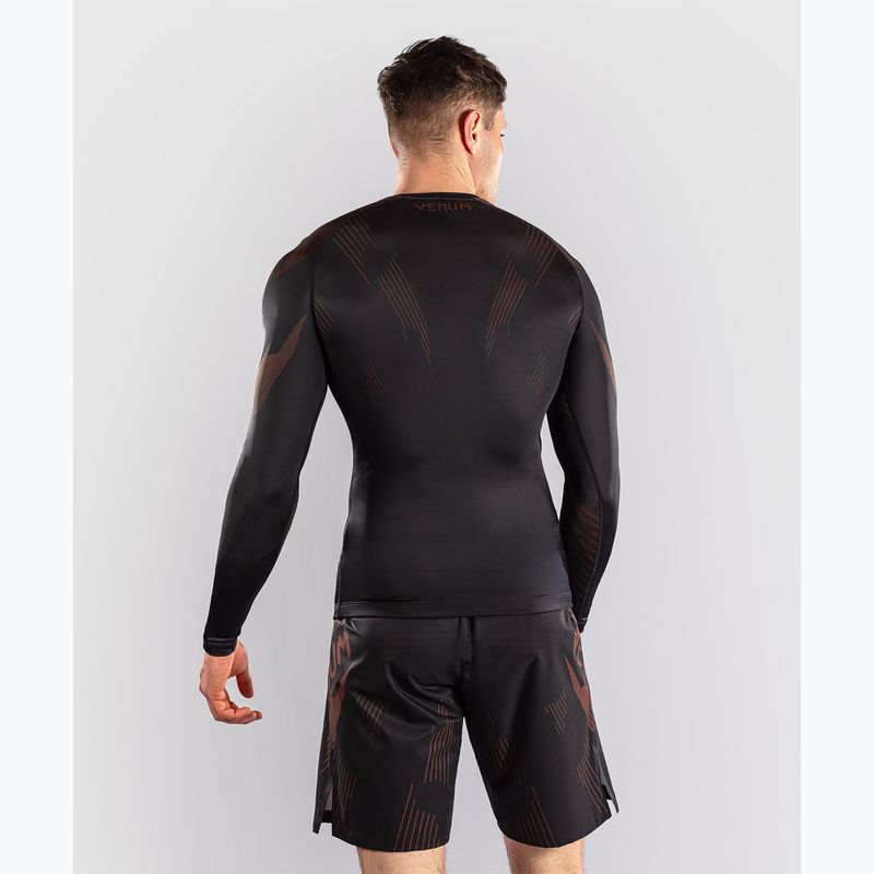 Herren Rashguard mit langen Ärmeln Venum No-Gi 6.0 Rashguard black/brown 3