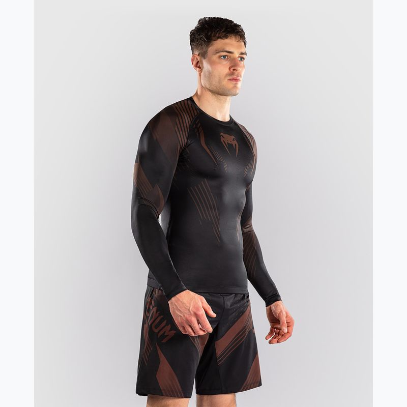 Herren Rashguard mit langen Ärmeln Venum No-Gi 6.0 Rashguard black/brown 5