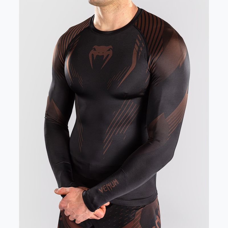 Herren Rashguard mit langen Ärmeln Venum No-Gi 6.0 Rashguard black/brown 6