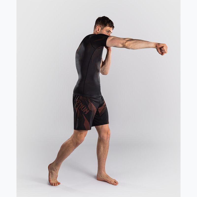 Herren-Rashguard Venum No-Gi 6.0 Rashguard black/brown 2