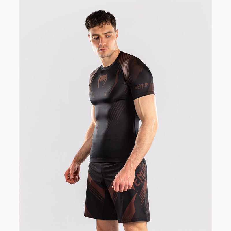 Herren-Rashguard Venum No-Gi 6.0 Rashguard black/brown 4