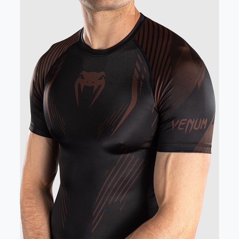 Herren-Rashguard Venum No-Gi 6.0 Rashguard black/brown 5