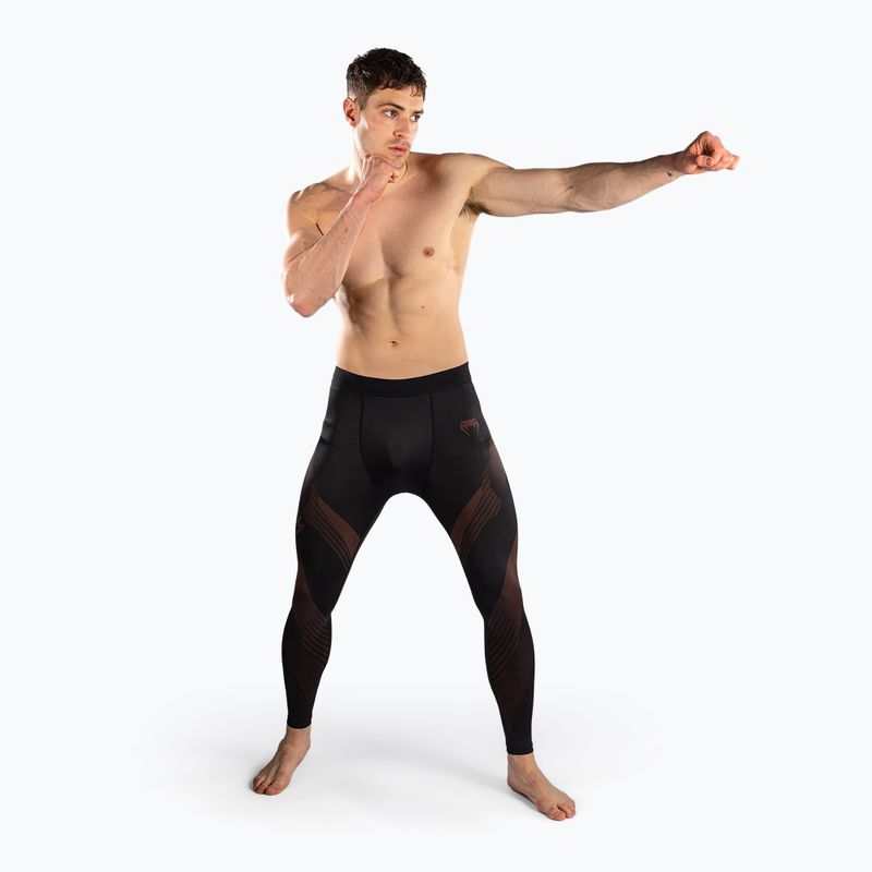 Herren-Trainingsleggings Venum No-Gi 6.0 Spats Black/Brown 2