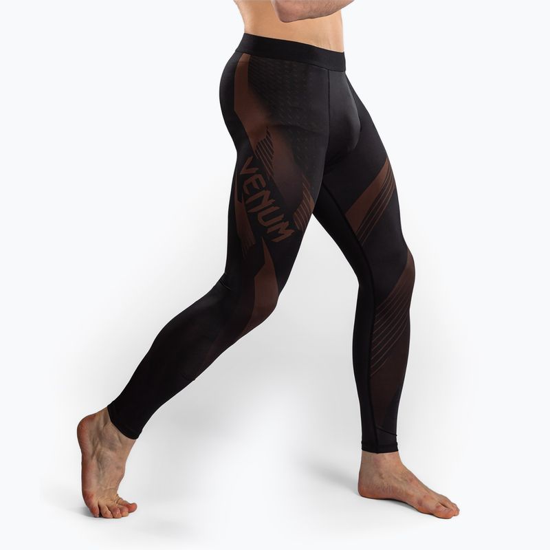 Herren-Trainingsleggings Venum No-Gi 6.0 Spats Black/Brown 4