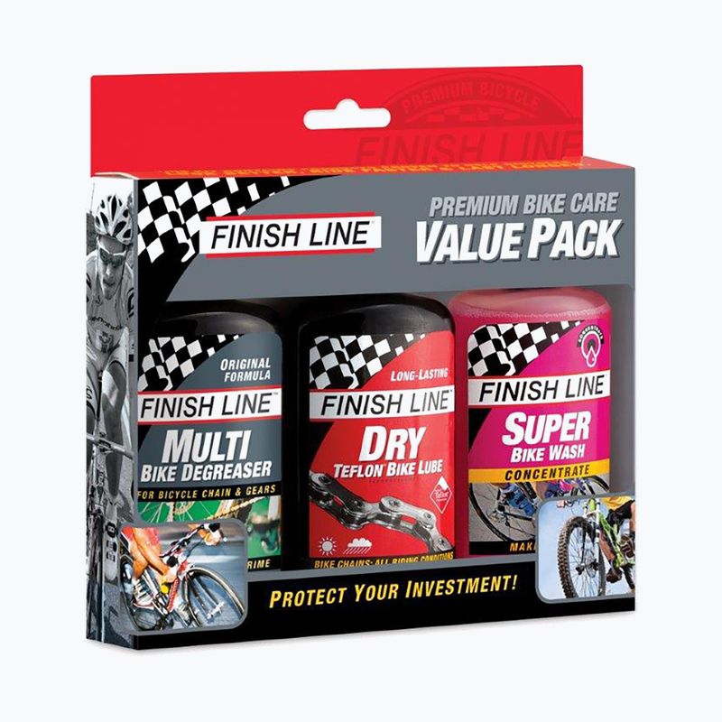 Set Finish Line Premium Bike Entfetter + Öl Teflon Plus + Reinigungsmittel