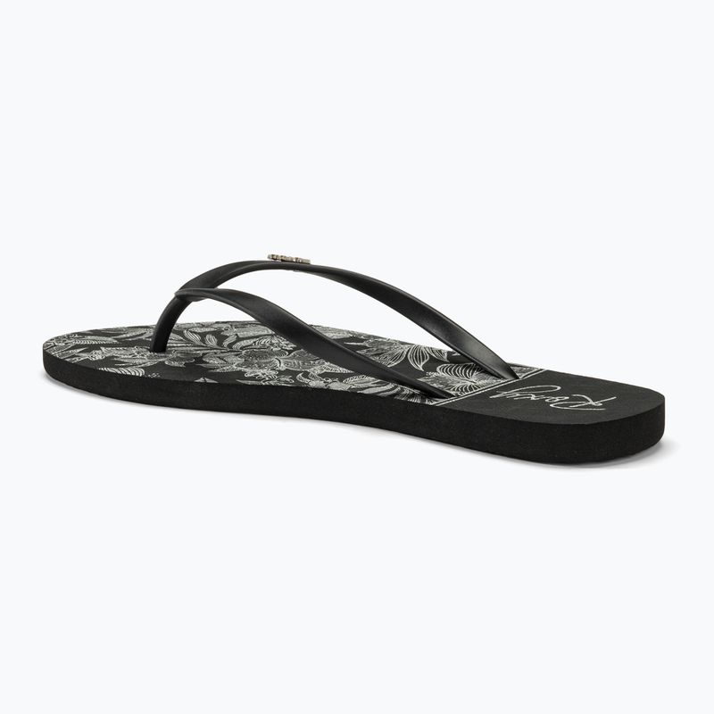 ROXY Viva Stamp II Damen Flip Flops schwarz/weiß