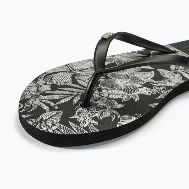 ROXY Viva Stamp II Damen Flip Flops schwarz/weiß