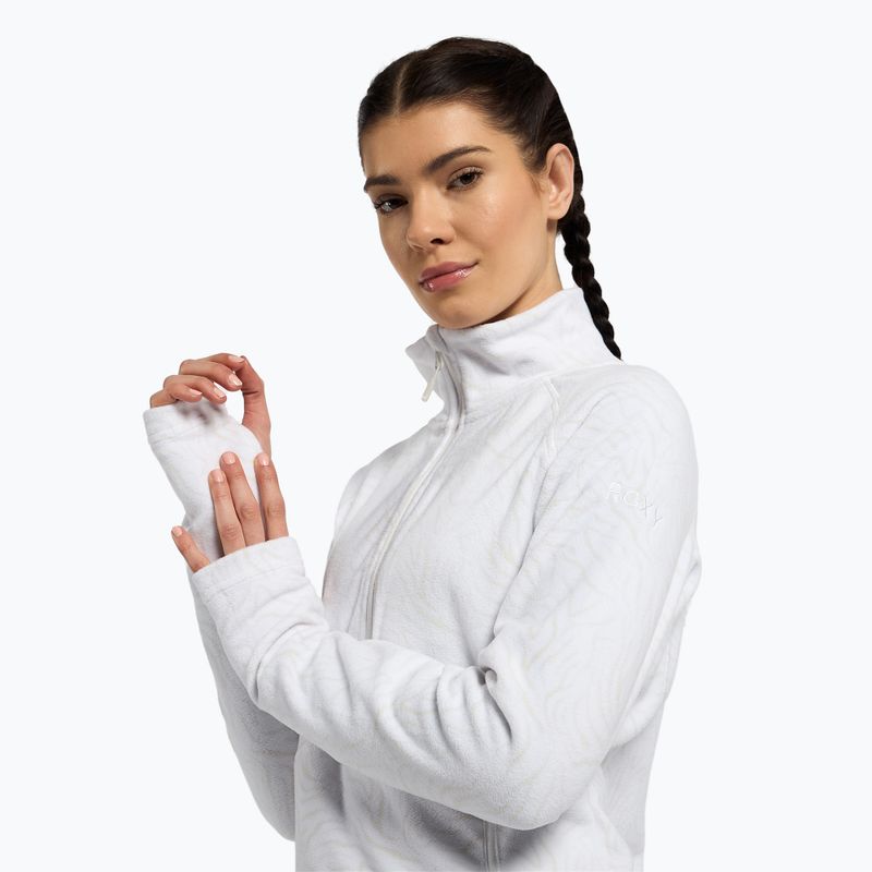 Snowboard-Sweatshirt für Frauen ROXY Cascade 2021 bright white zebra print 5