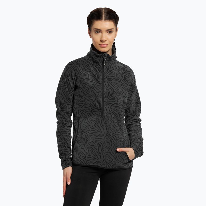 Snowboard-Sweatshirt für Frauen ROXY Cascade 2021 true black zebra print