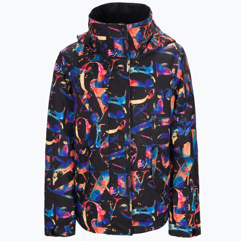 Snowboardjacke für Kinder ROXY Jetty Girl 2021 true black magic carpet