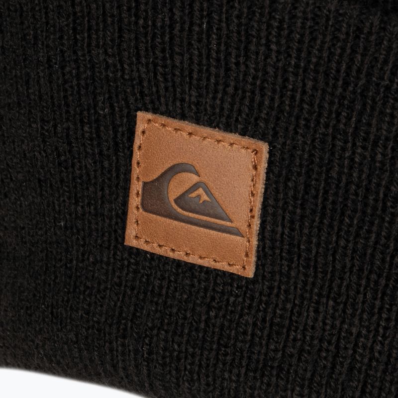 Herren Quiksilver Brigade Beanie Snowboard Mütze echt schwarz 4