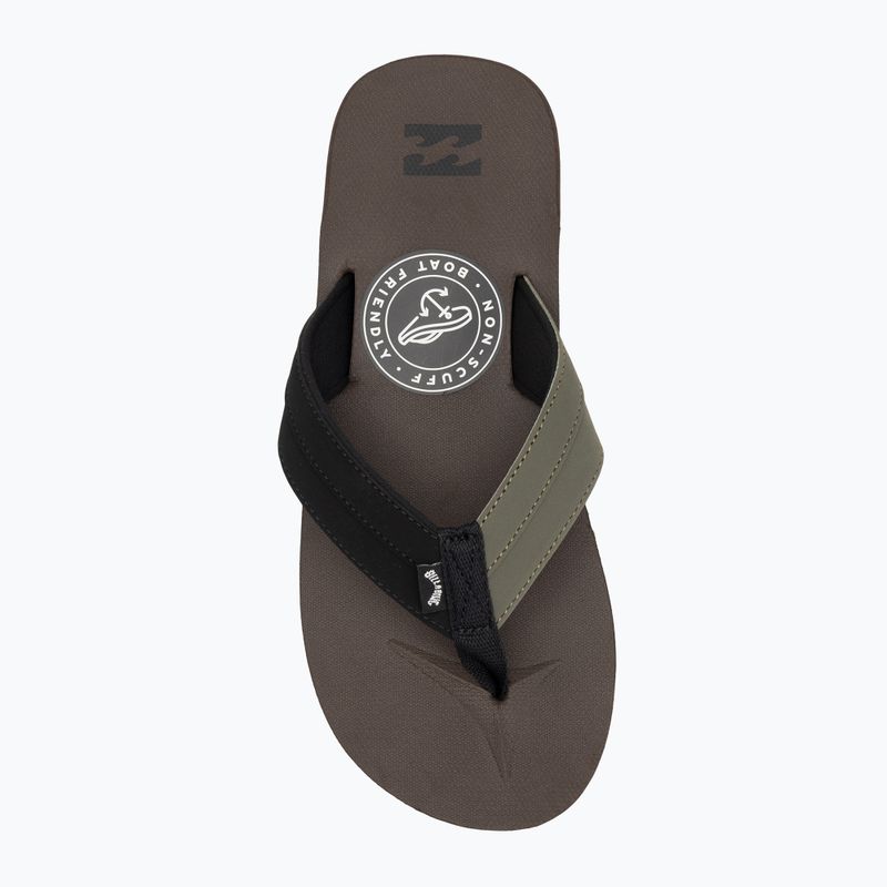 Herren Billabong All Day Impact Flip Flops Schokolade MFOT1BAD-CHO 5